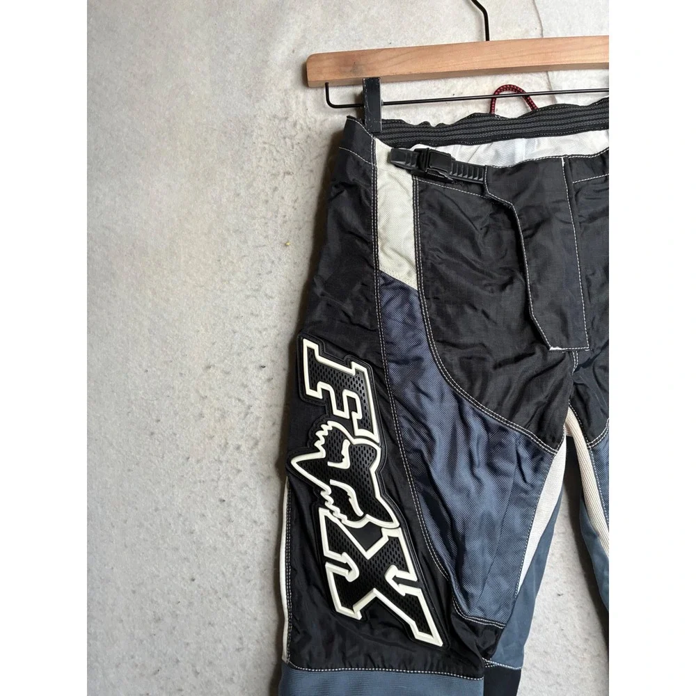 Fox Racing Motocross Pants Mens 34 Black Grey White MX BMX Riding Gear Vintage
